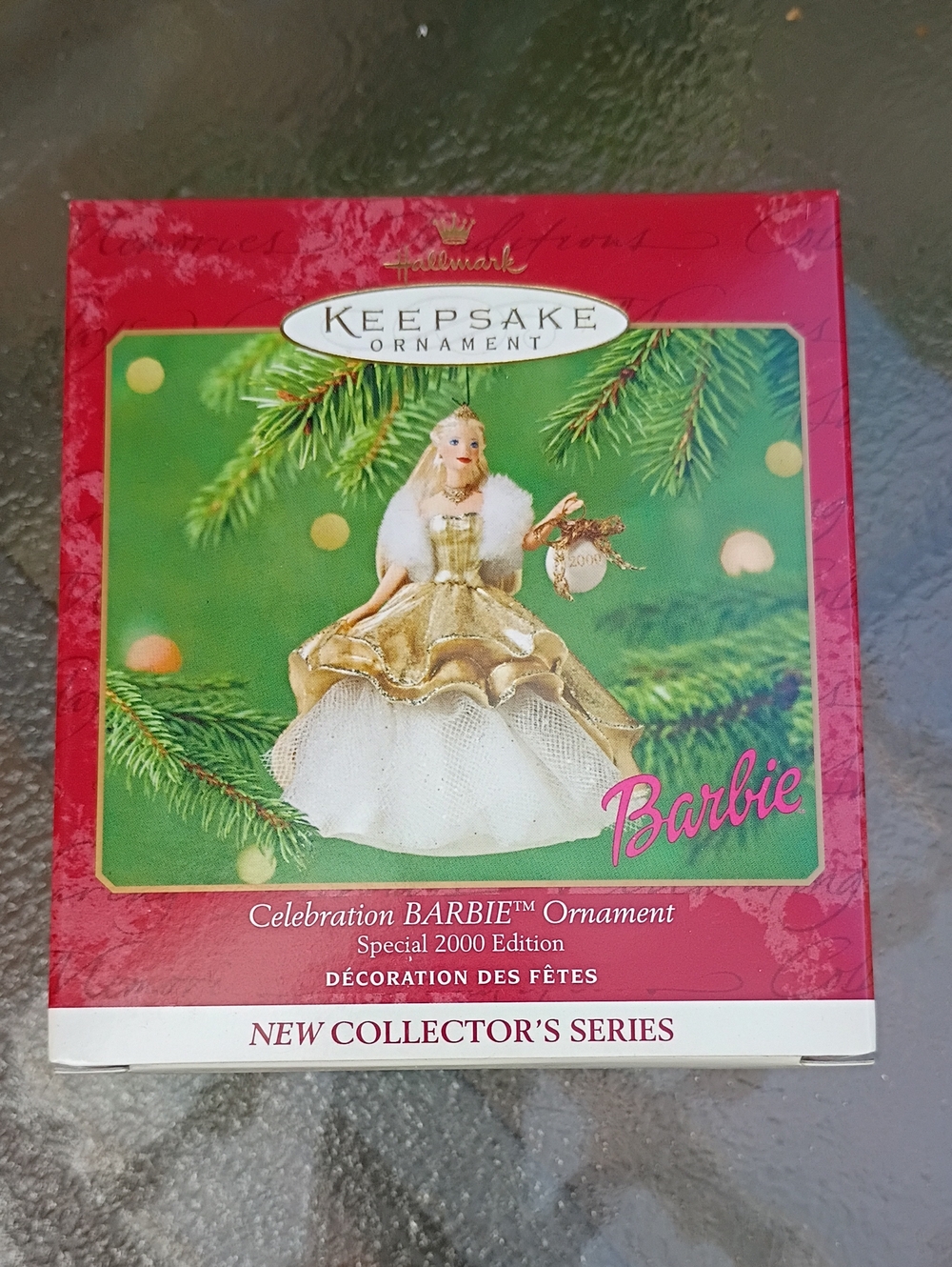 Barbie Gold and White Holiday Keepsake Ornament